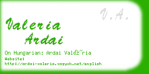 valeria ardai business card